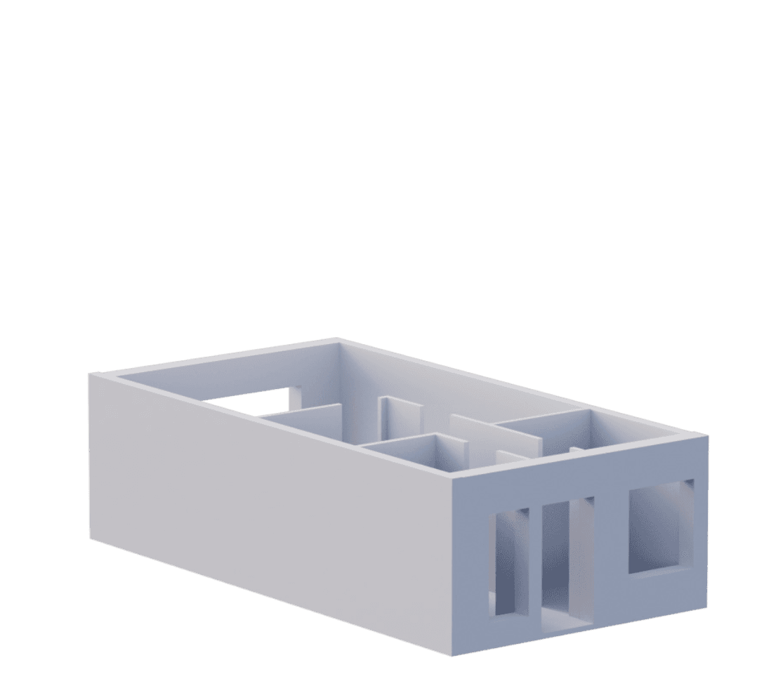 Step 2: Ground floor walls erected on slab