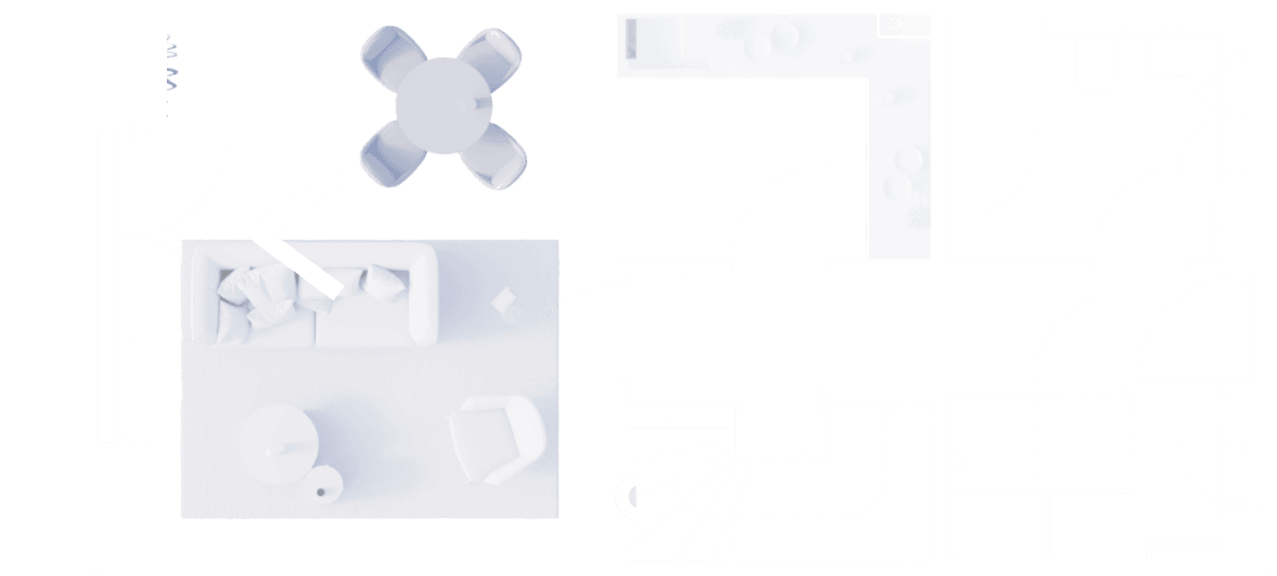 Kitchen plan showing spatial arrangement